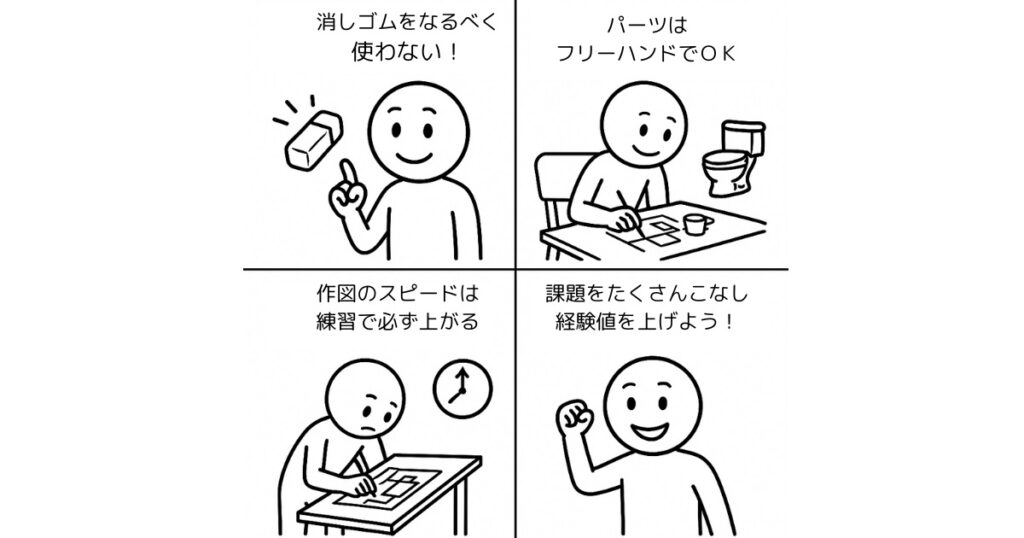 作図の効率的な練習方法と時短テクニック