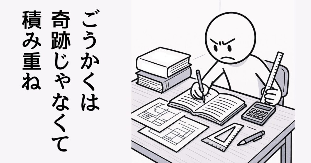 ごうかくは
奇跡じゃなくて
積み重ね